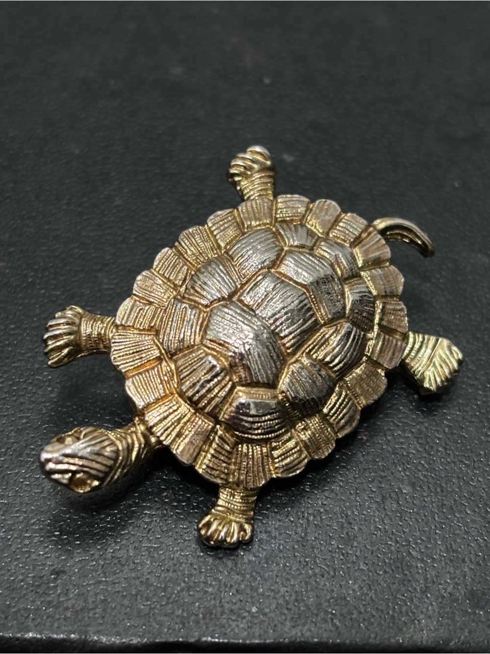 Gold-Tone Turtle Brooch